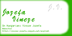 jozefa vincze business card